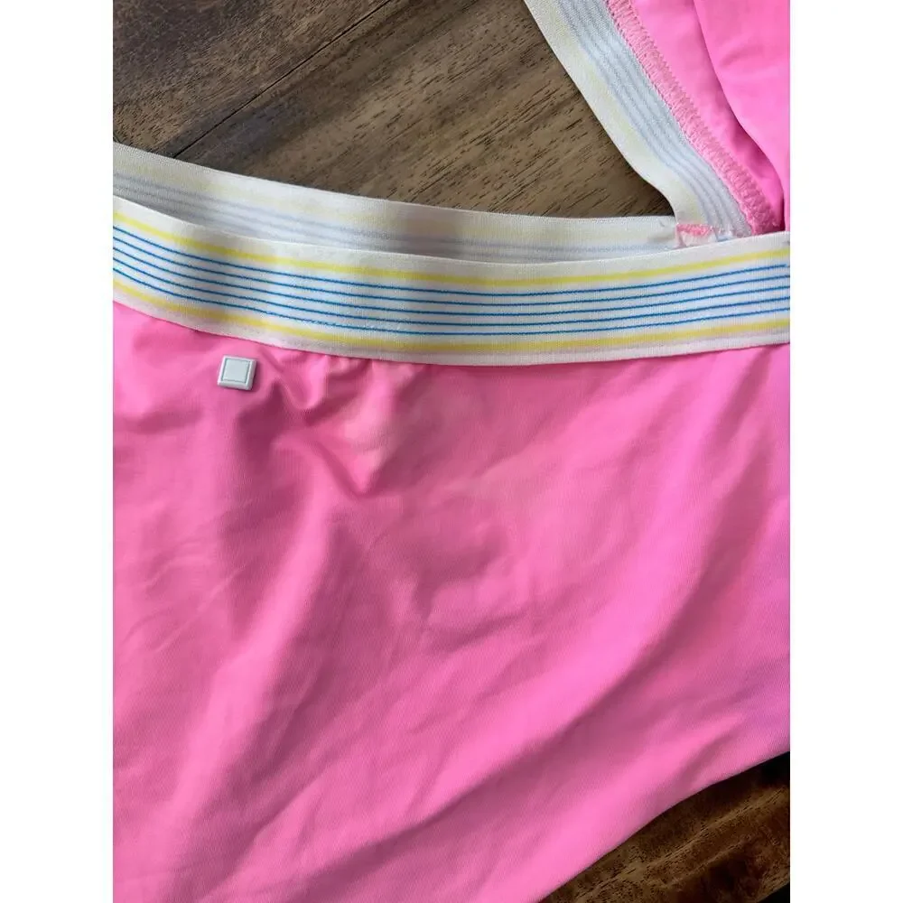 Dolce Vita Women's Pink Blue Blaire One Piece Swimsuit Size Medium